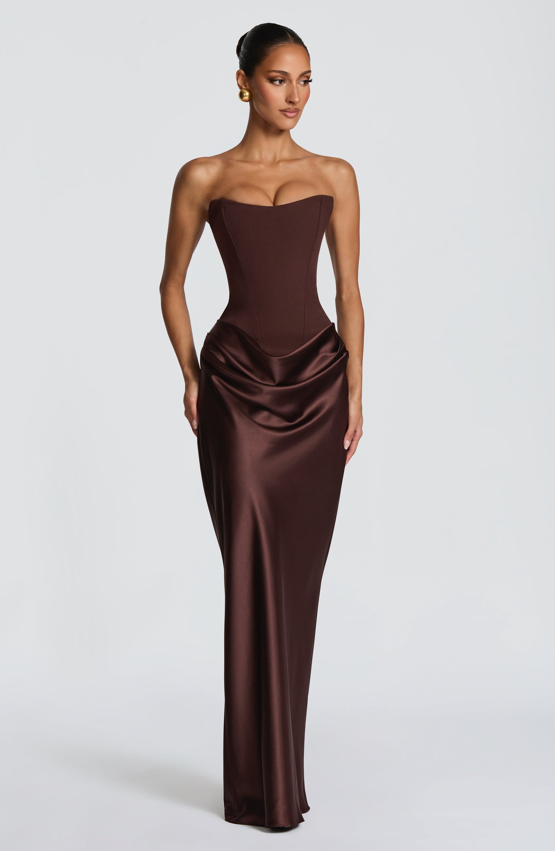 Maggie Maxi Dress Plum Brown