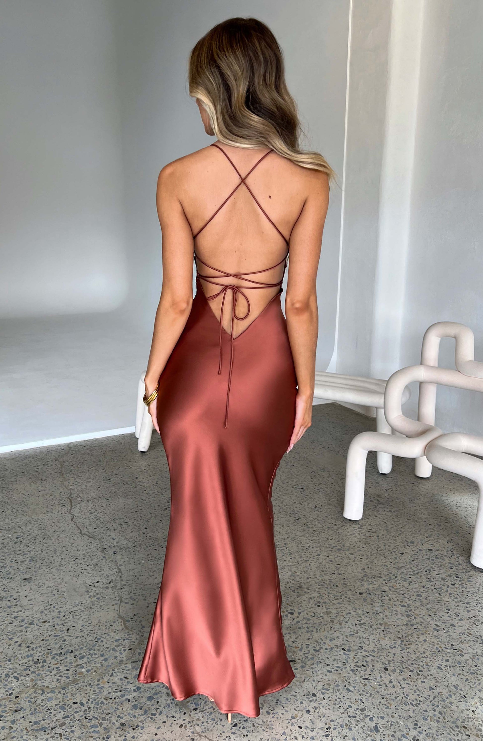 Malika Maxi Dress Rust