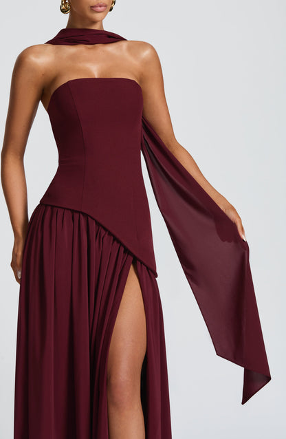Maliyah Maxi Dress Cherry Lacquer