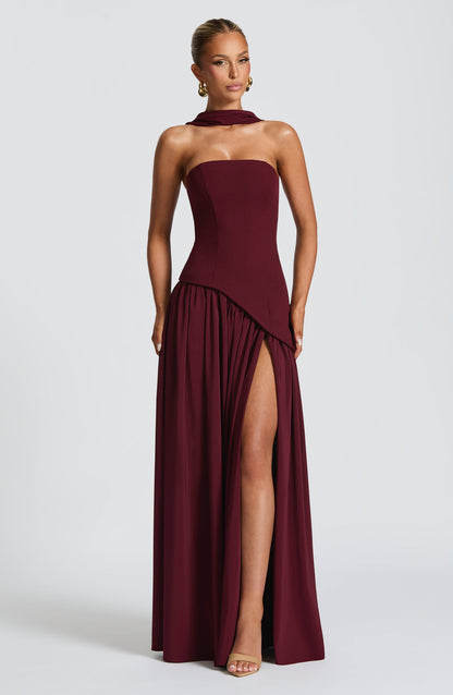 Maliyah Maxi Dress Cherry Lacquer