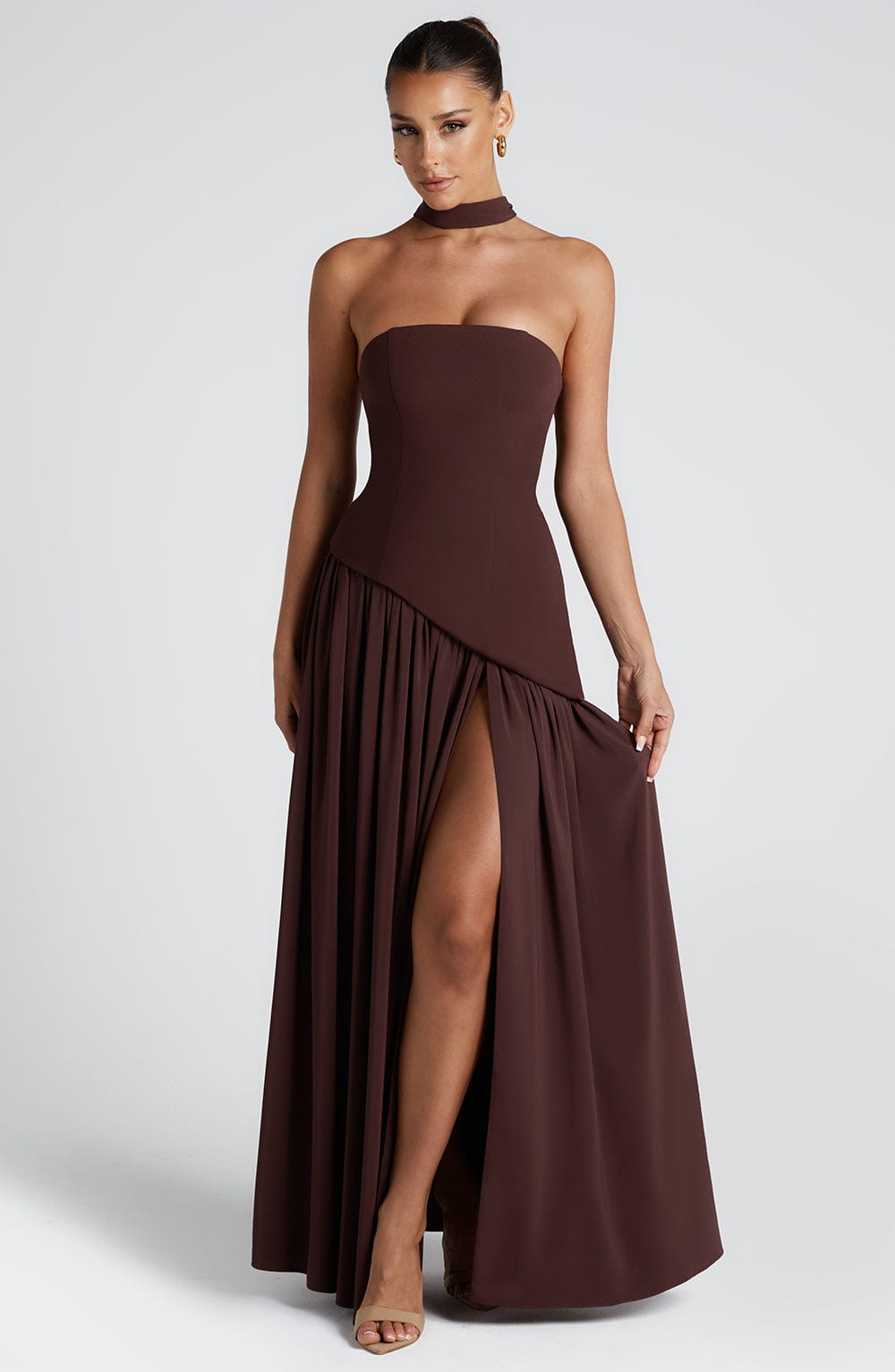 Maliyah Maxi Dress Plum Brown