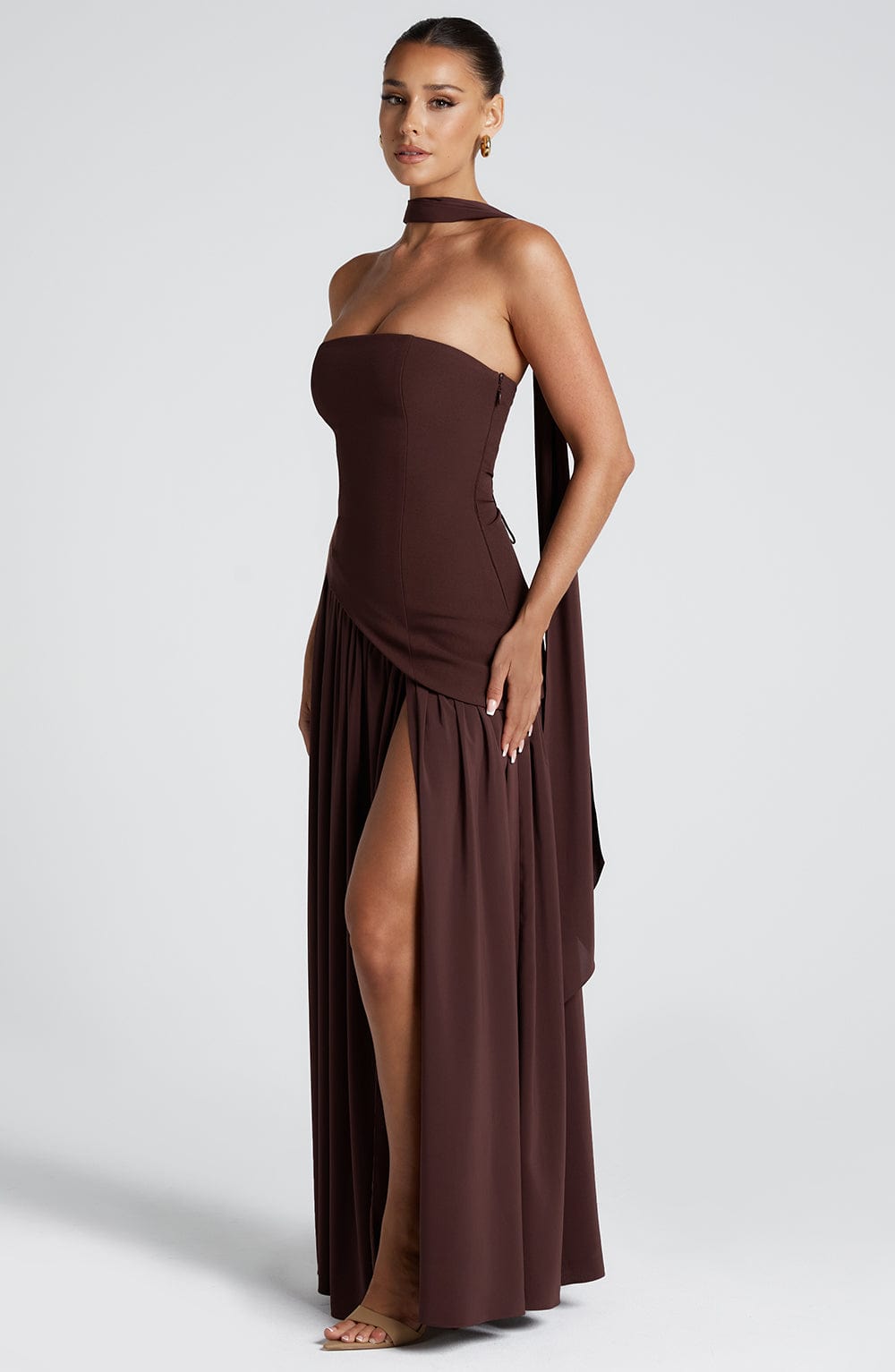 Maliyah Maxi Dress Plum Brown