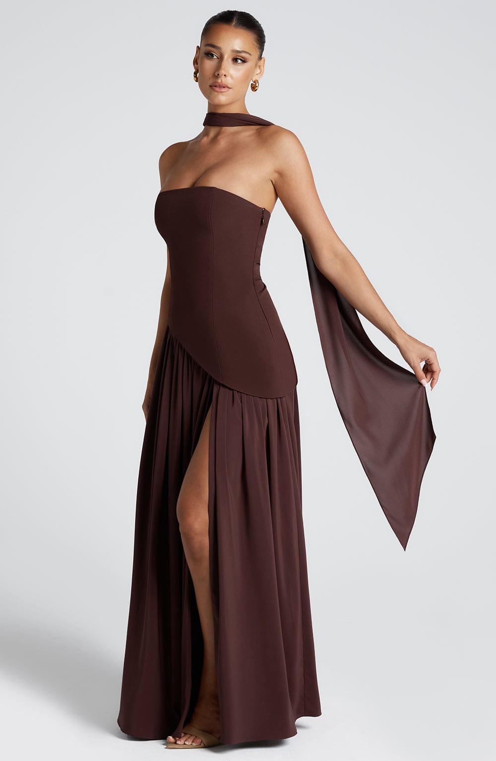 Maliyah Maxi Dress Plum Brown