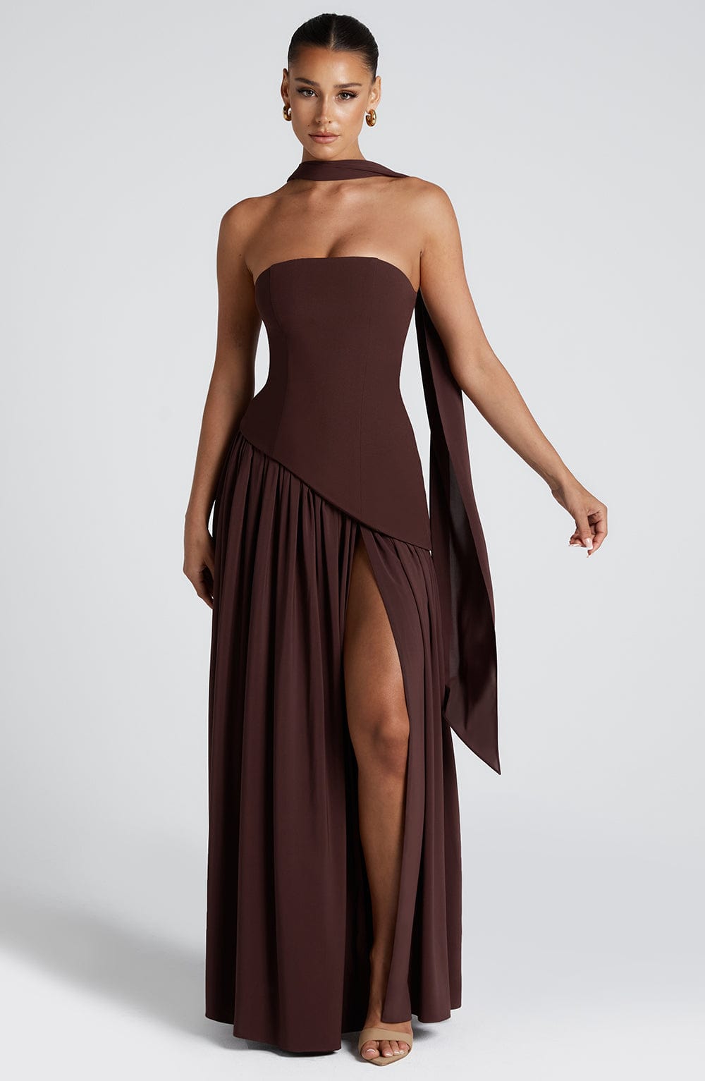 Maliyah Maxi Dress Plum Brown