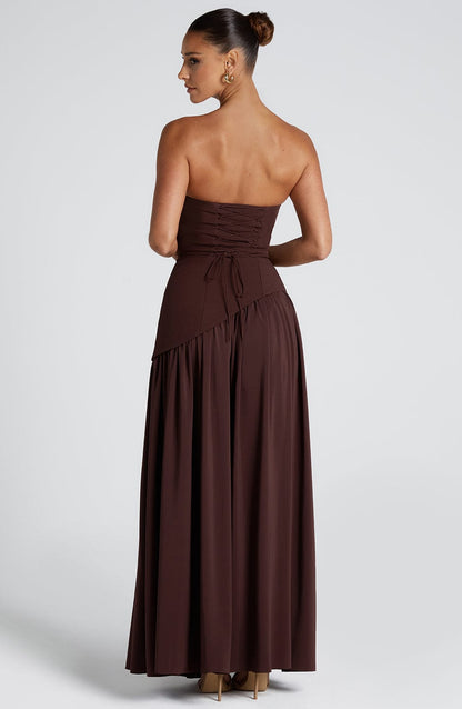 Maliyah Maxi Dress Plum Brown