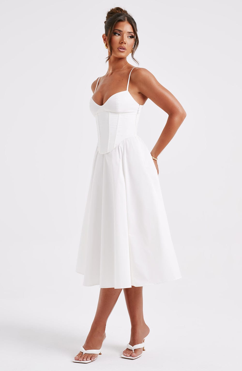 Mariella Midi Dress Ivory