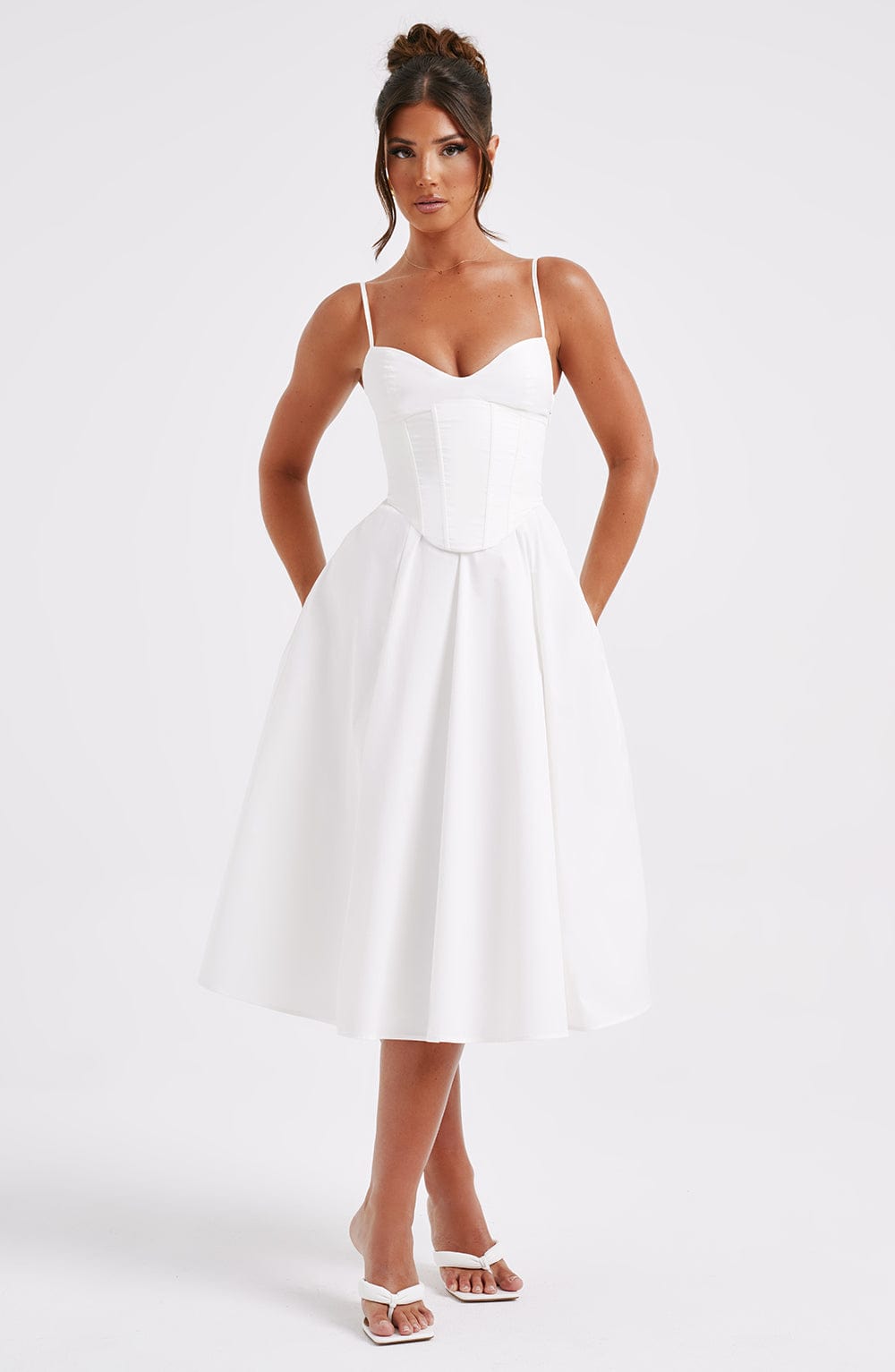 Mariella Midi Dress Ivory
