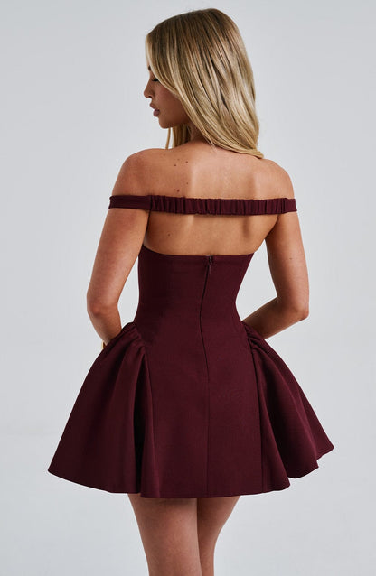 Marla Mini Dress Cherry Lacquer