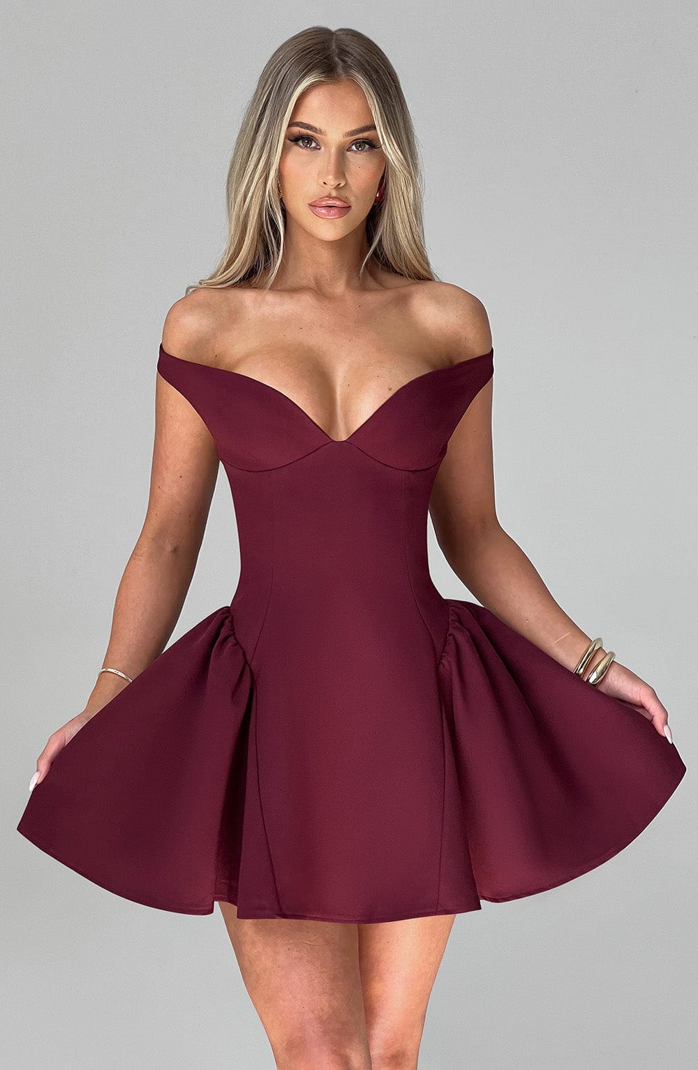 Marla Mini Dress Cherry Lacquer