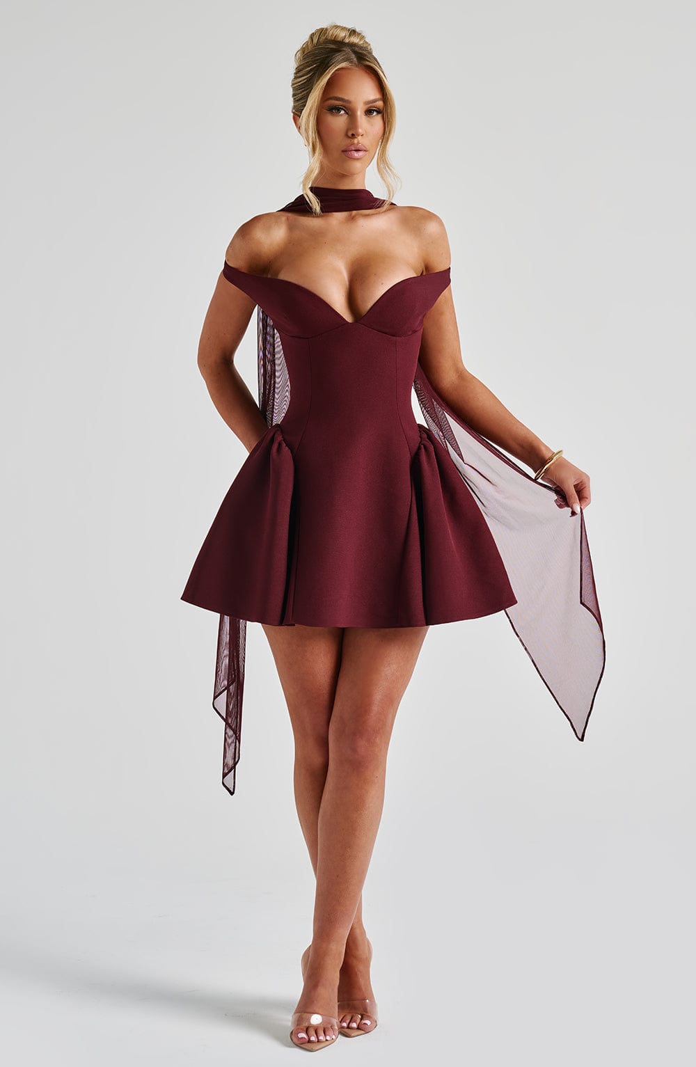 Marla Mini Dress Cherry Lacquer