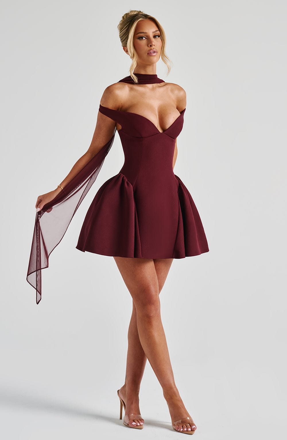 Marla Mini Dress Cherry Lacquer