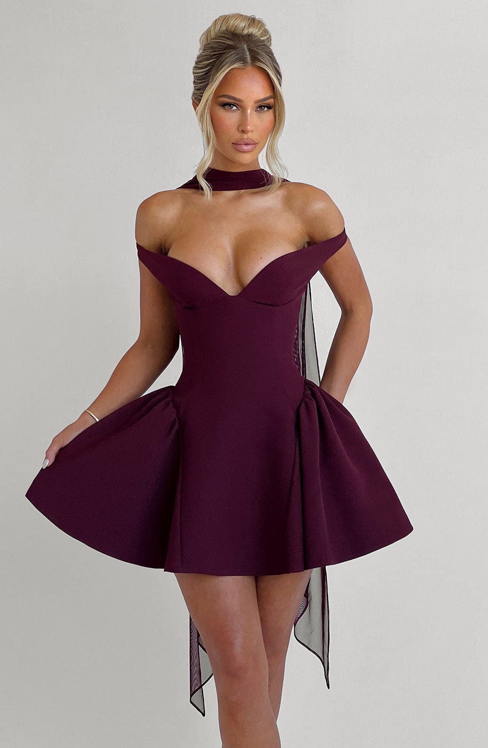 Marla Mini Dress Cherry Lacquer