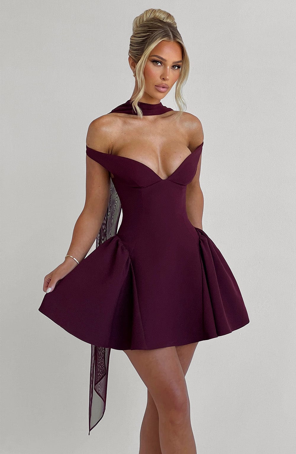 Marla Mini Dress Cherry Lacquer