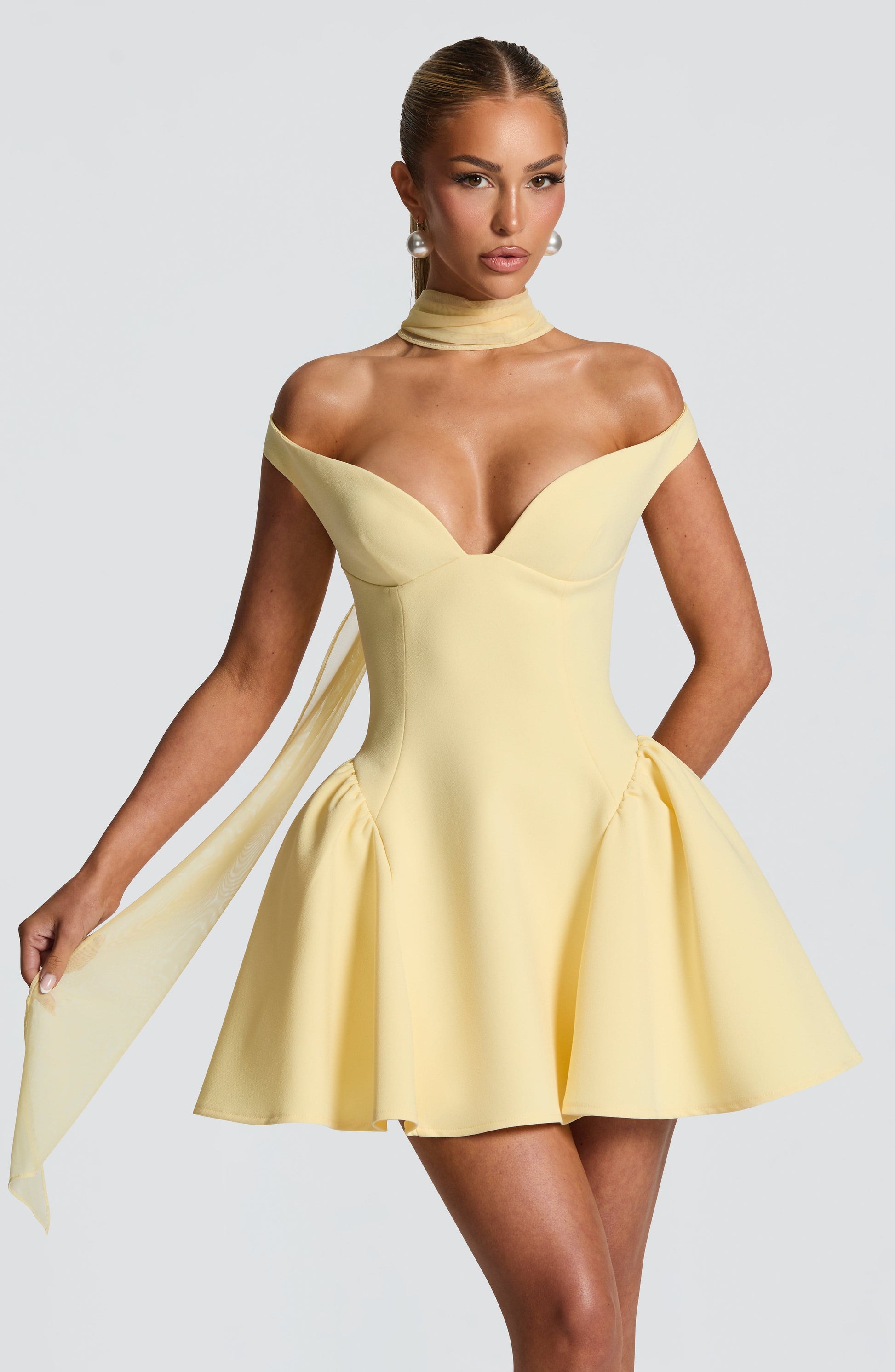 Marla Mini Dress Lemon