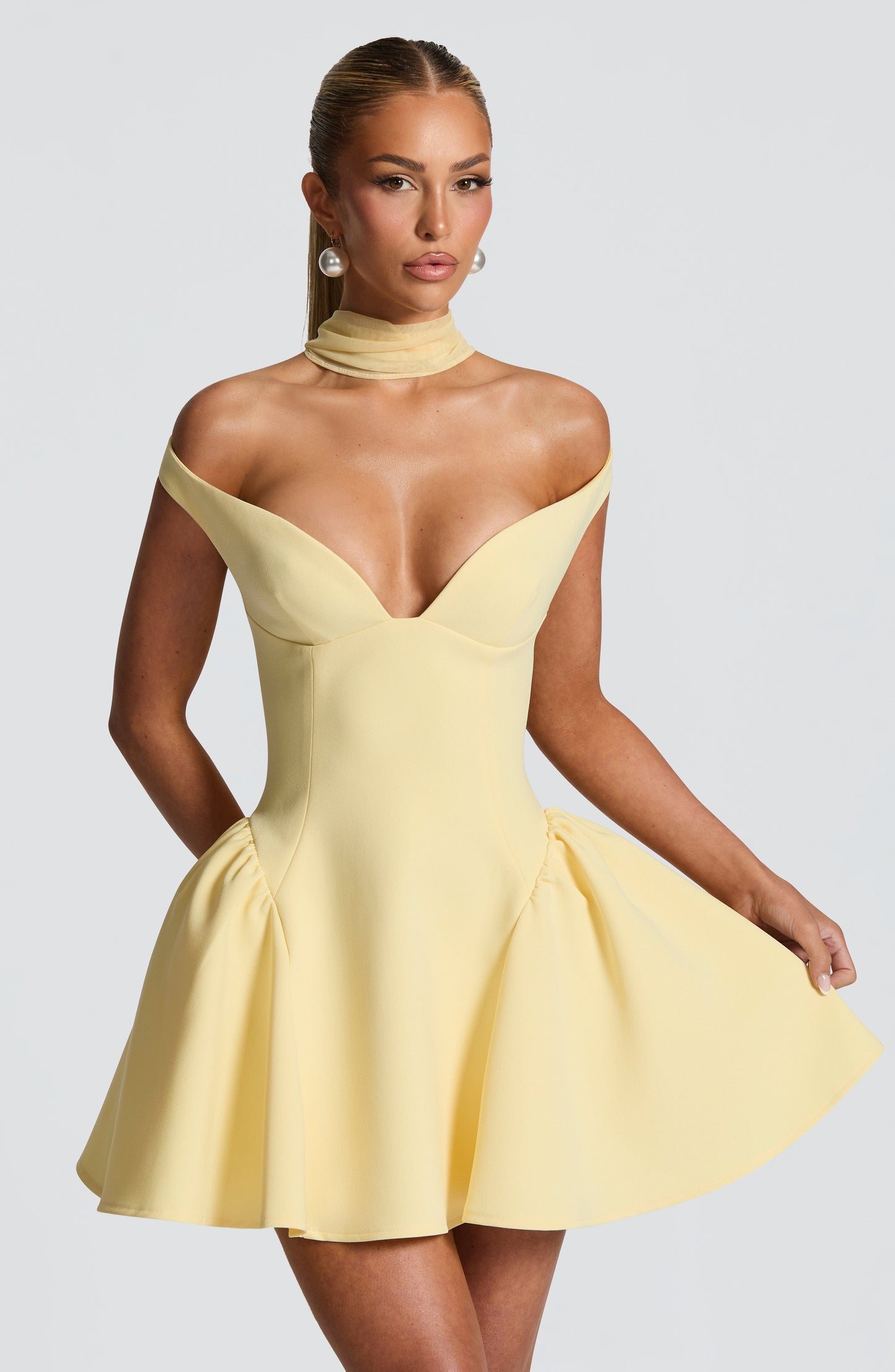 Marla Mini Dress Lemon