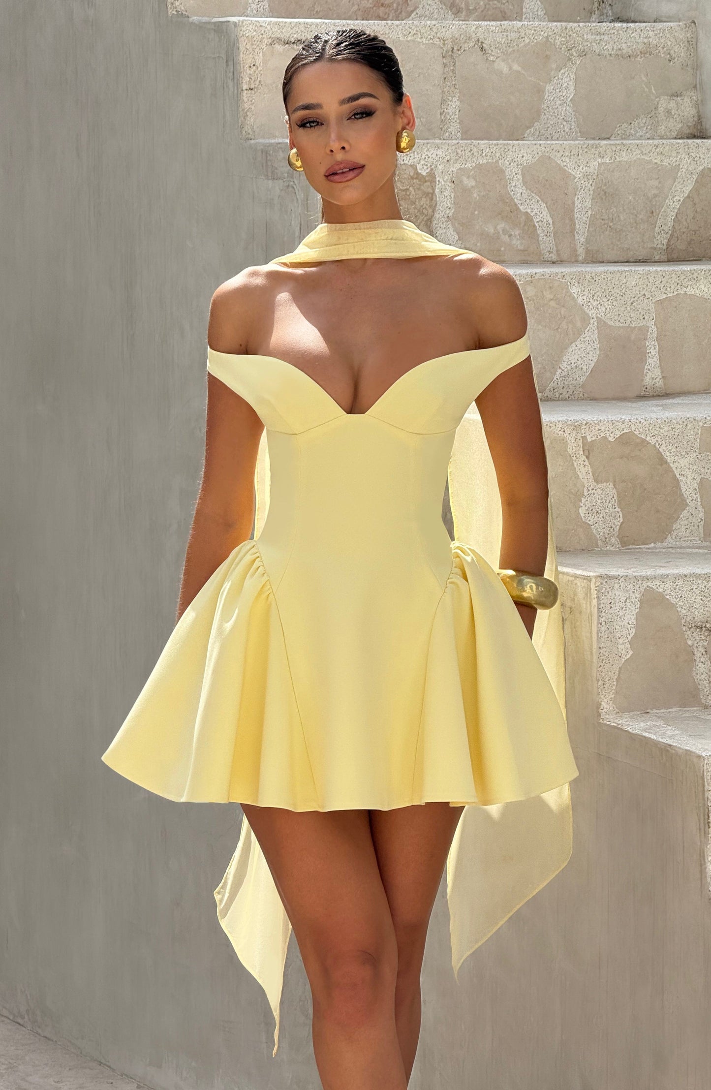Marla Mini Dress Lemon