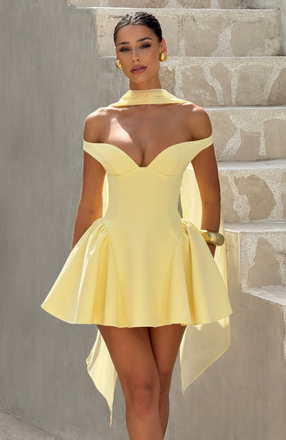 Marla Mini Dress Lemon