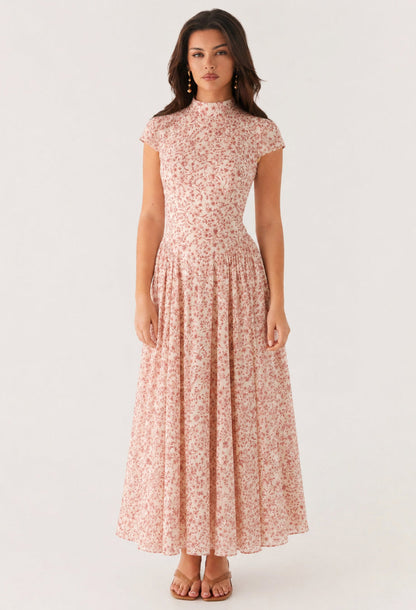 Maven Floral Print Midi Dress Pink