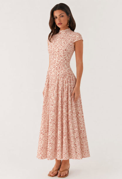 Maven Floral Print Midi Dress Pink