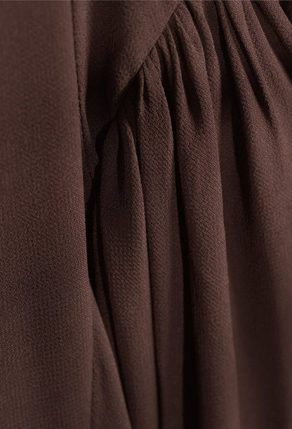Maven Midi Dress Coffee Brown