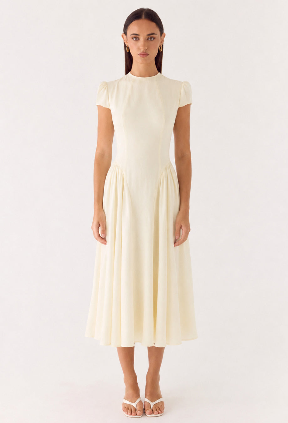 Maven Cream Midi Dress