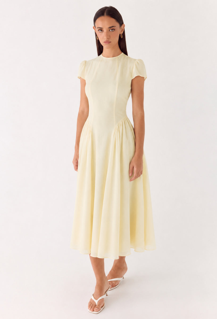 Maven Cream Midi Dress