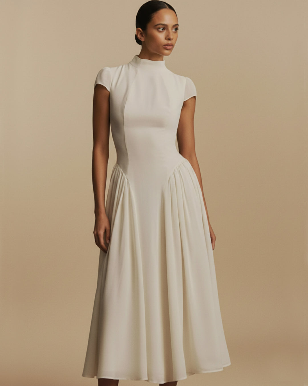Maven Midi Dress Ivory