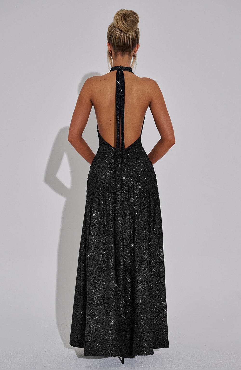 Melania Maxi Dress Black Sparkle
