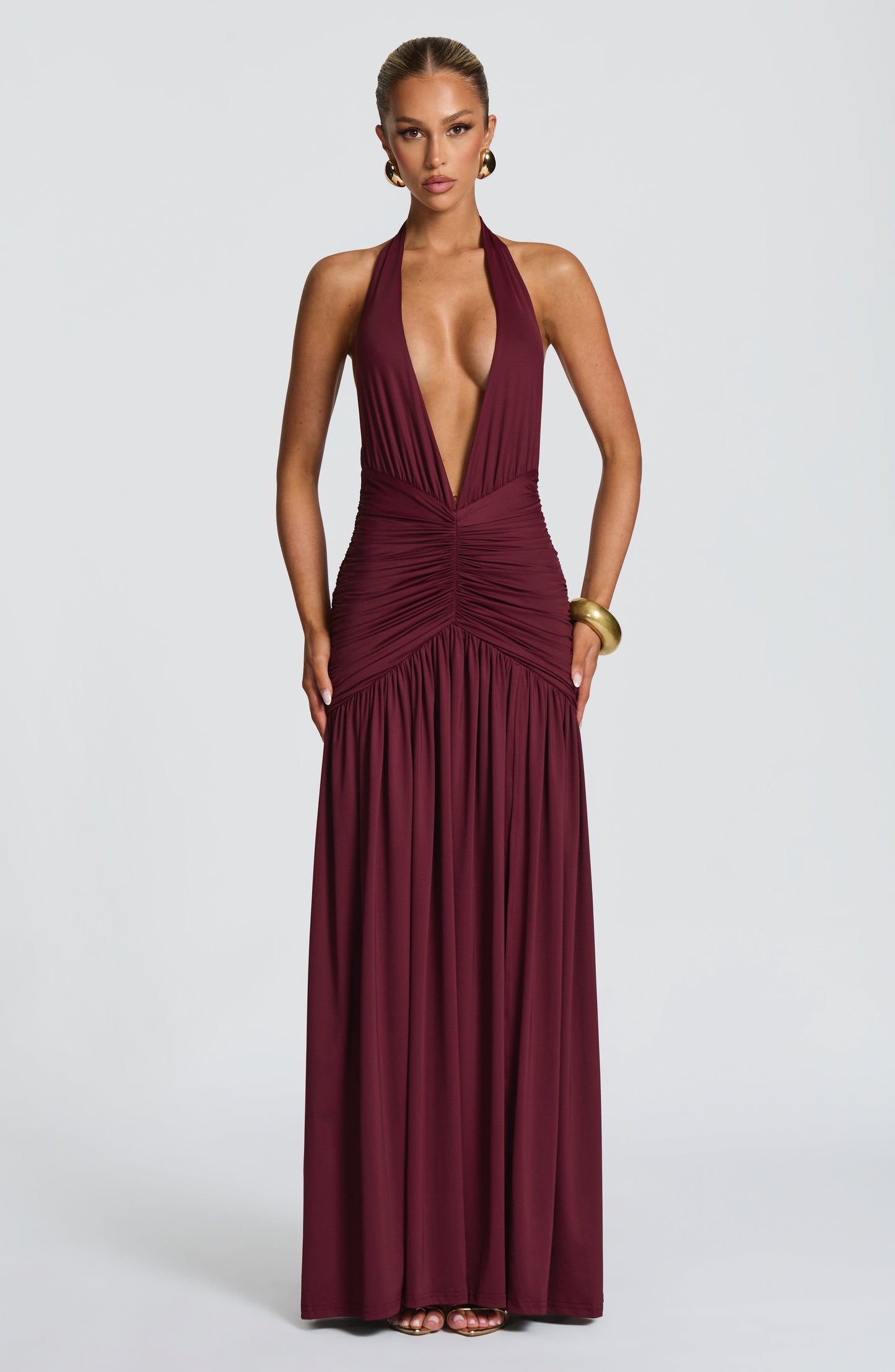 Melania Maxi Dress Cherry Lacquer