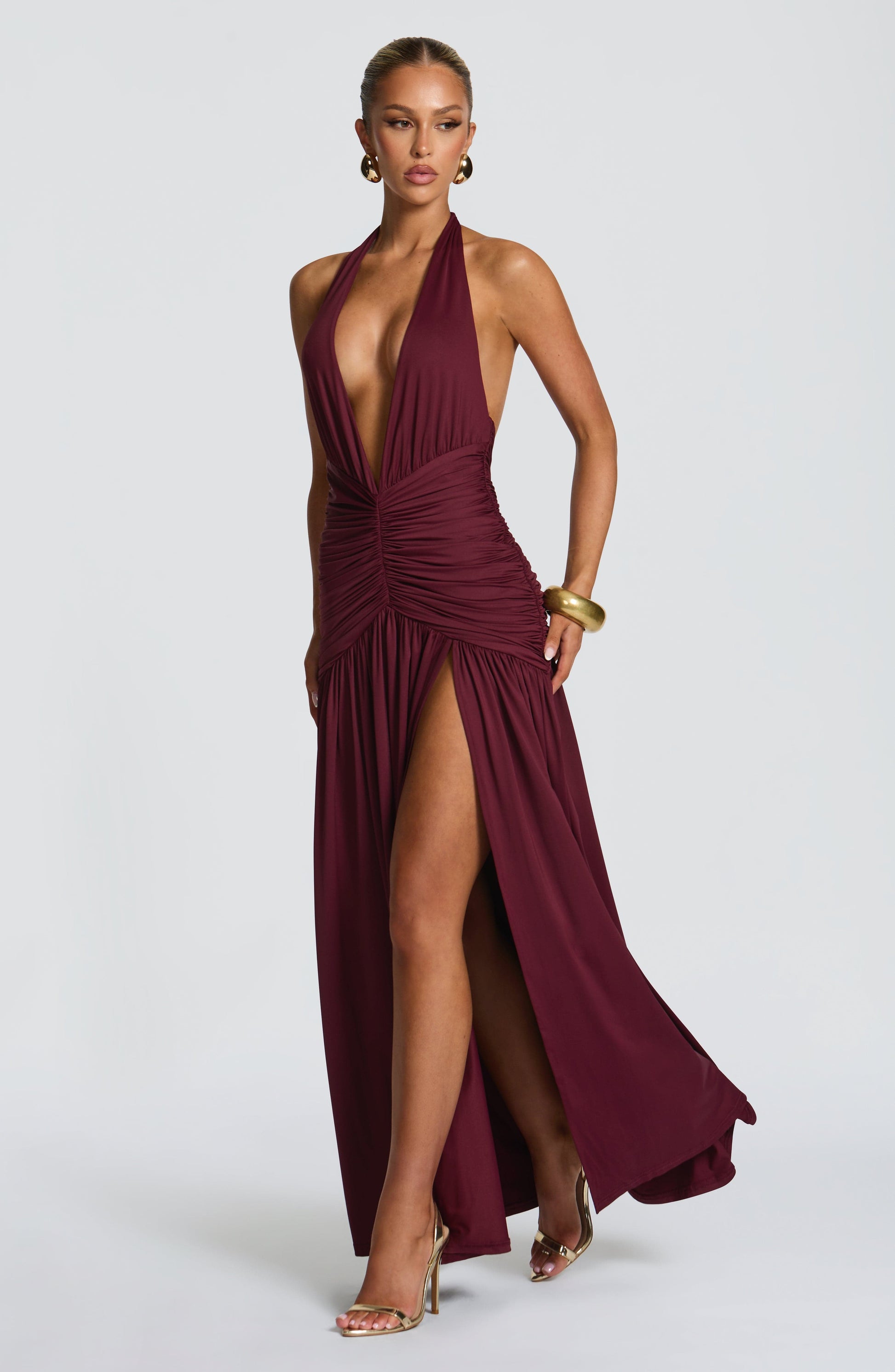 Melania Maxi Dress Cherry Lacquer