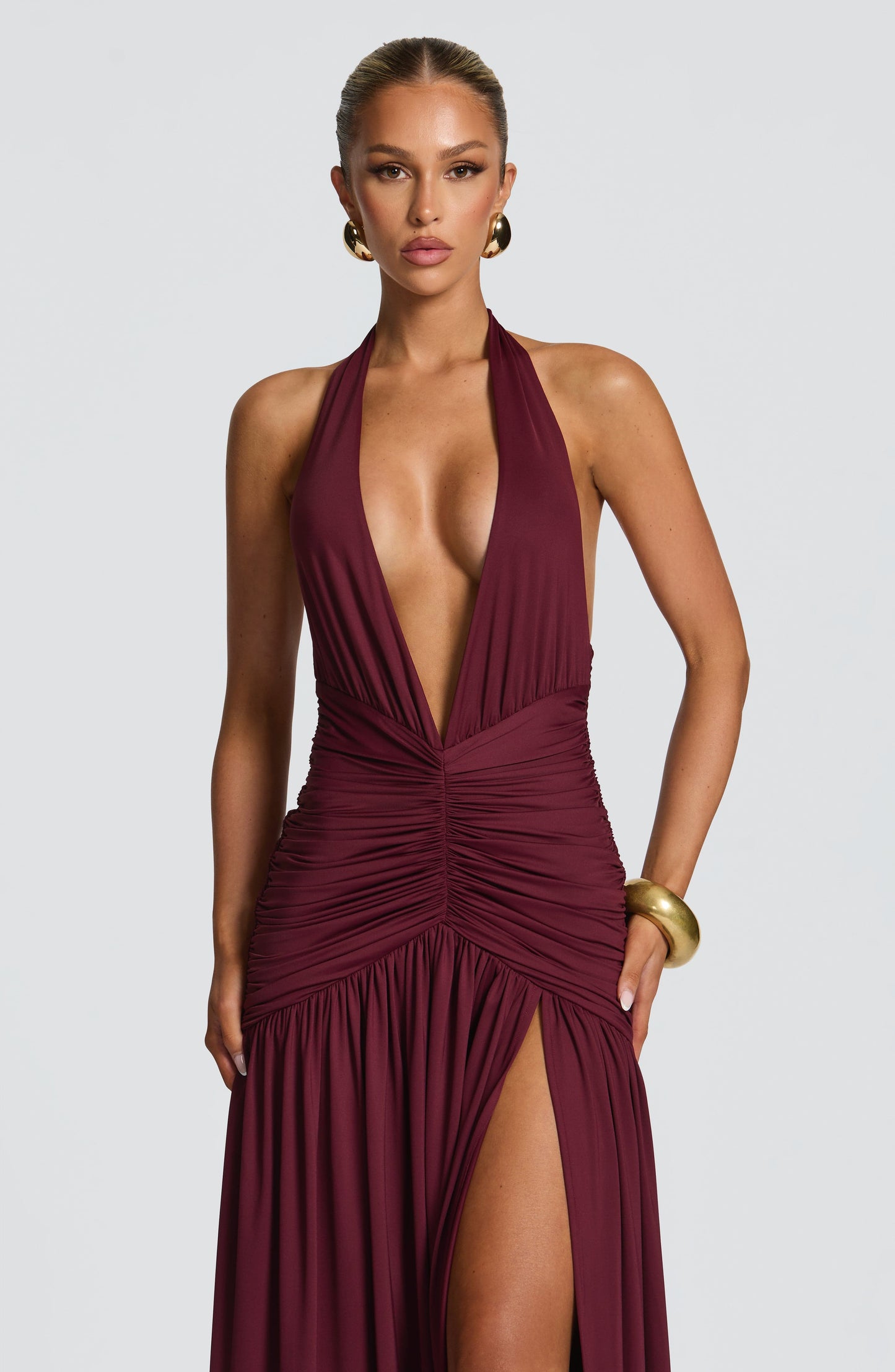 Melania Maxi Dress Cherry Lacquer