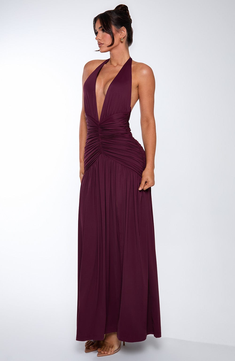Melania Maxi Dress Cherry Lacquer