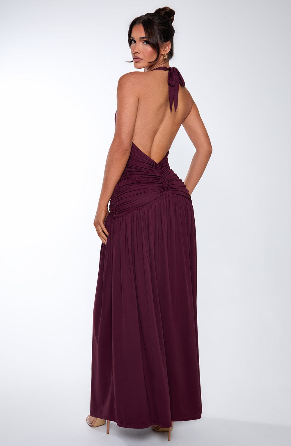 Melania Maxi Dress Cherry Lacquer