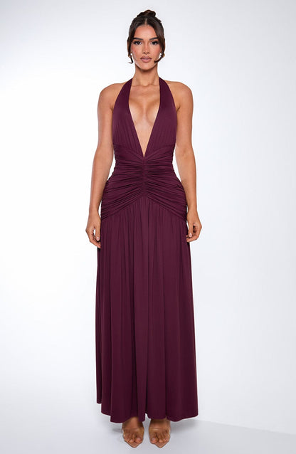 Melania Maxi Dress Cherry Lacquer