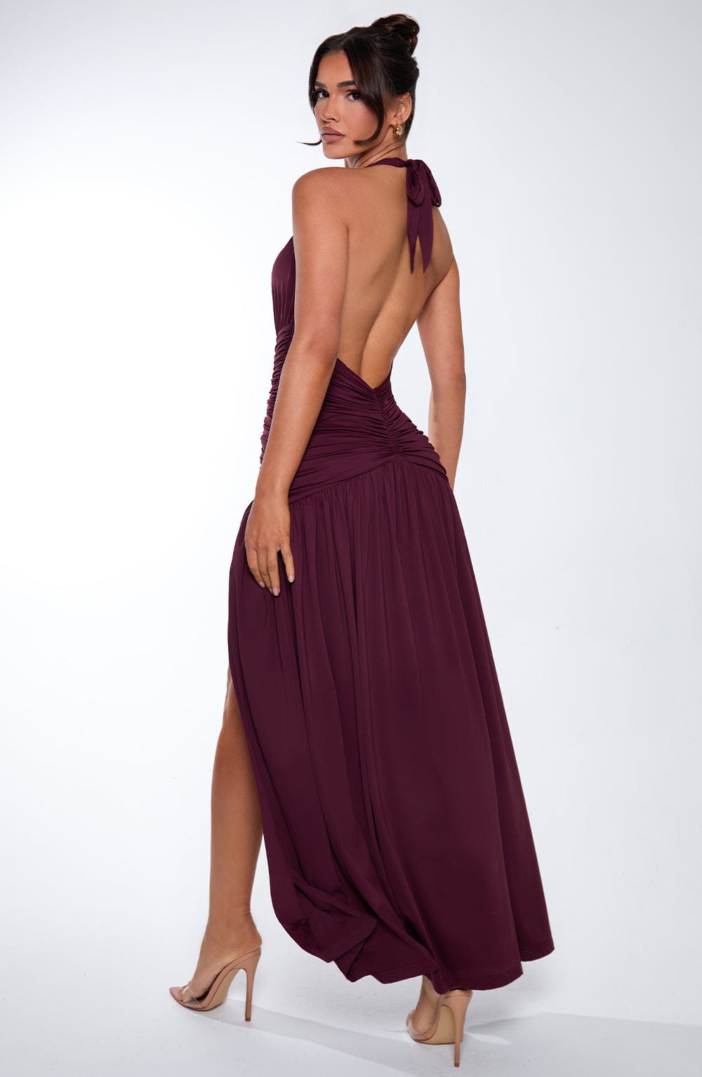 Melania Maxi Dress Cherry Lacquer