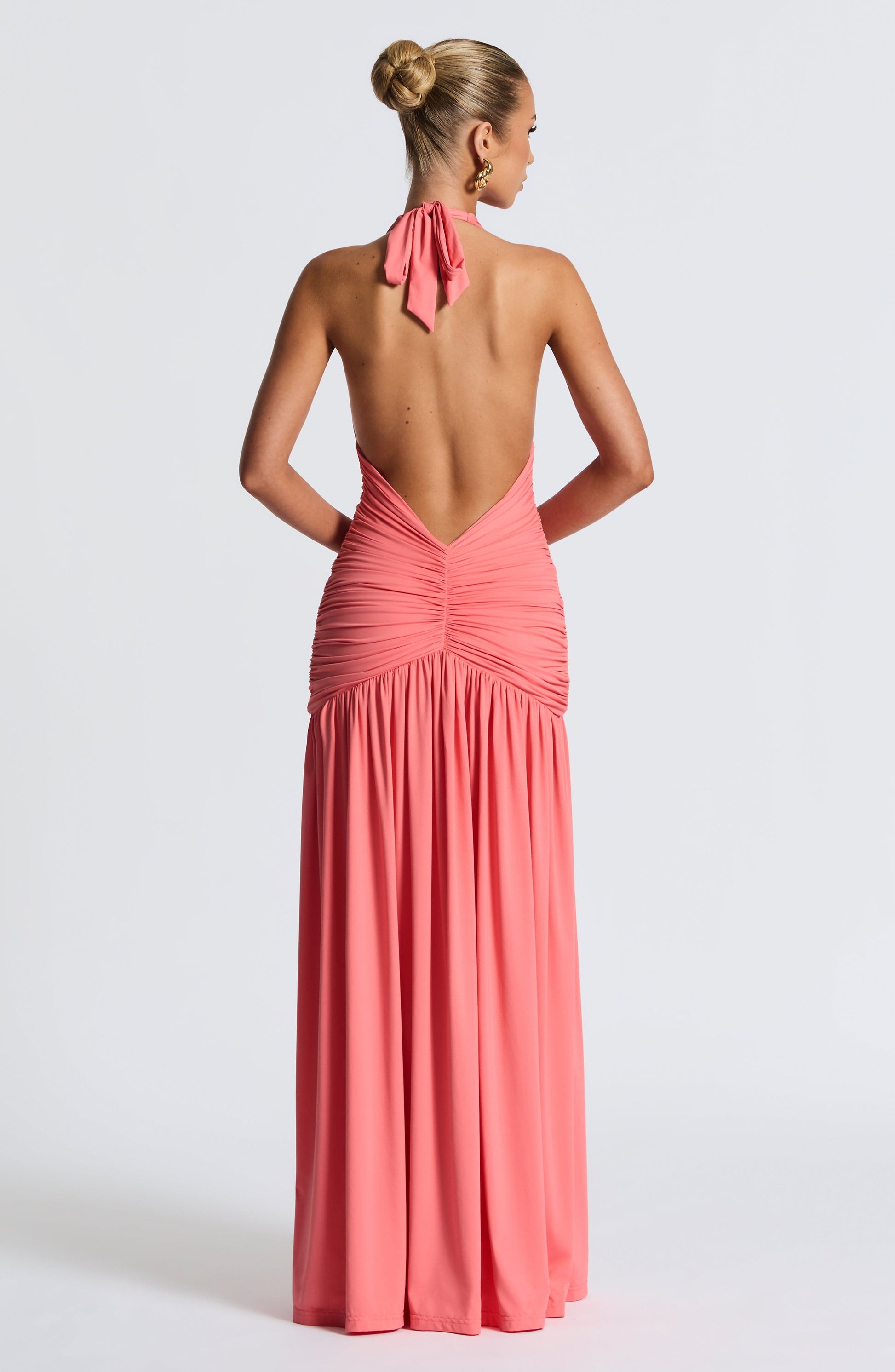 Melania Maxi Dress Coral Pink