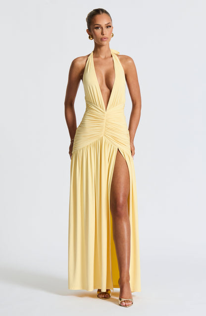 Melania Maxi Dress Lemon