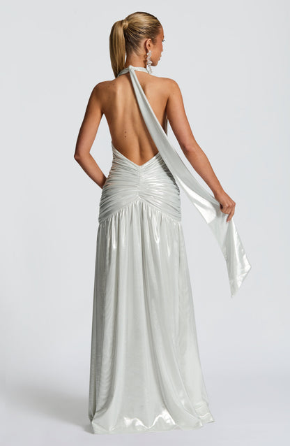 Melania Maxi Dress Silver