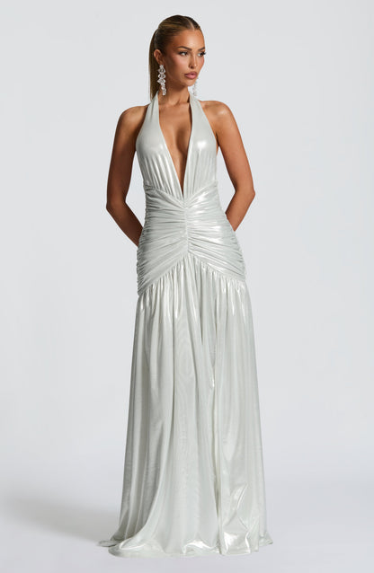 Melania Maxi Dress Silver