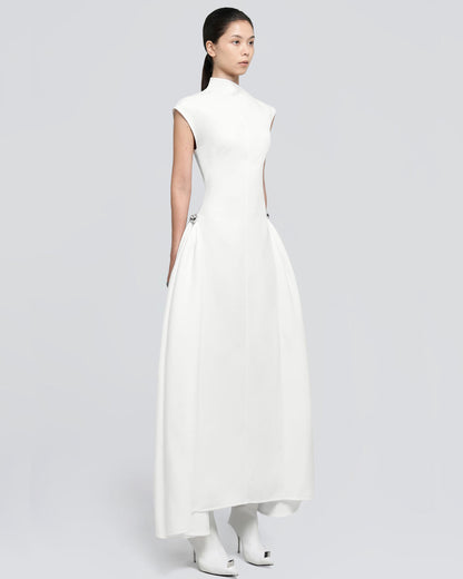 Mesha Midi Dress White