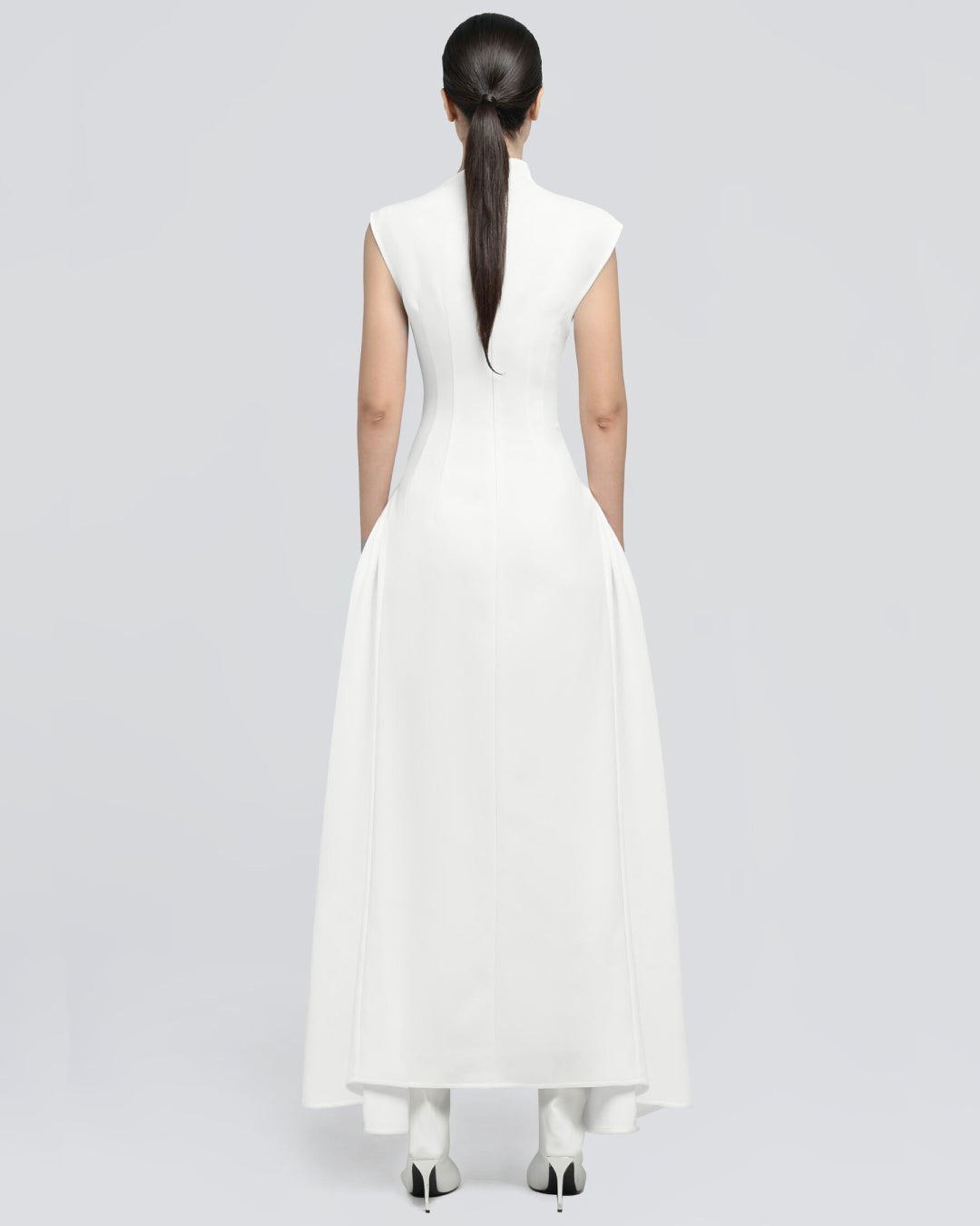 Mesha Midi Dress White