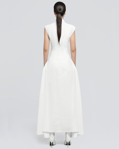 Mesha Midi Dress White