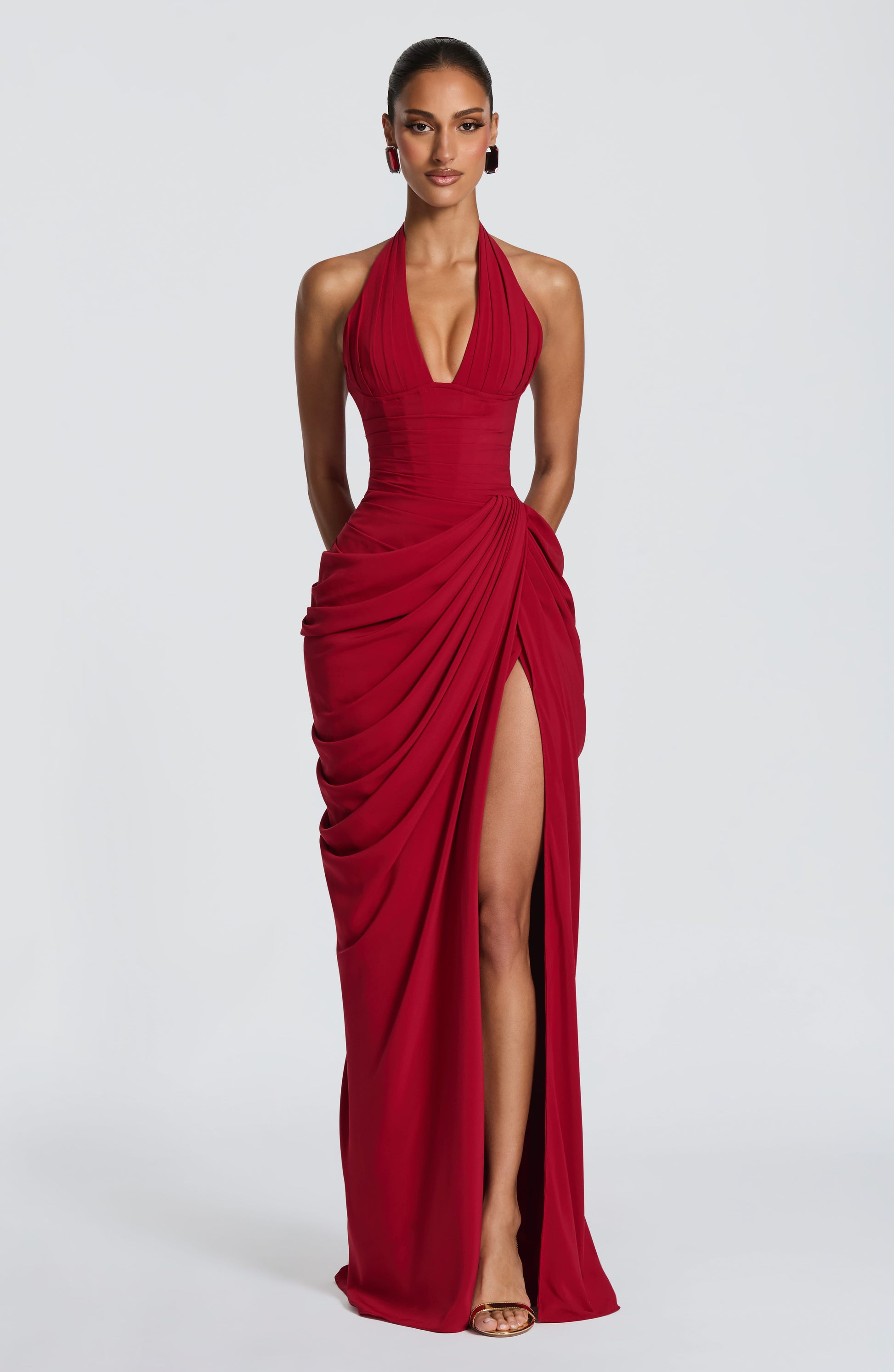Minette Maxi Dress Deep Red