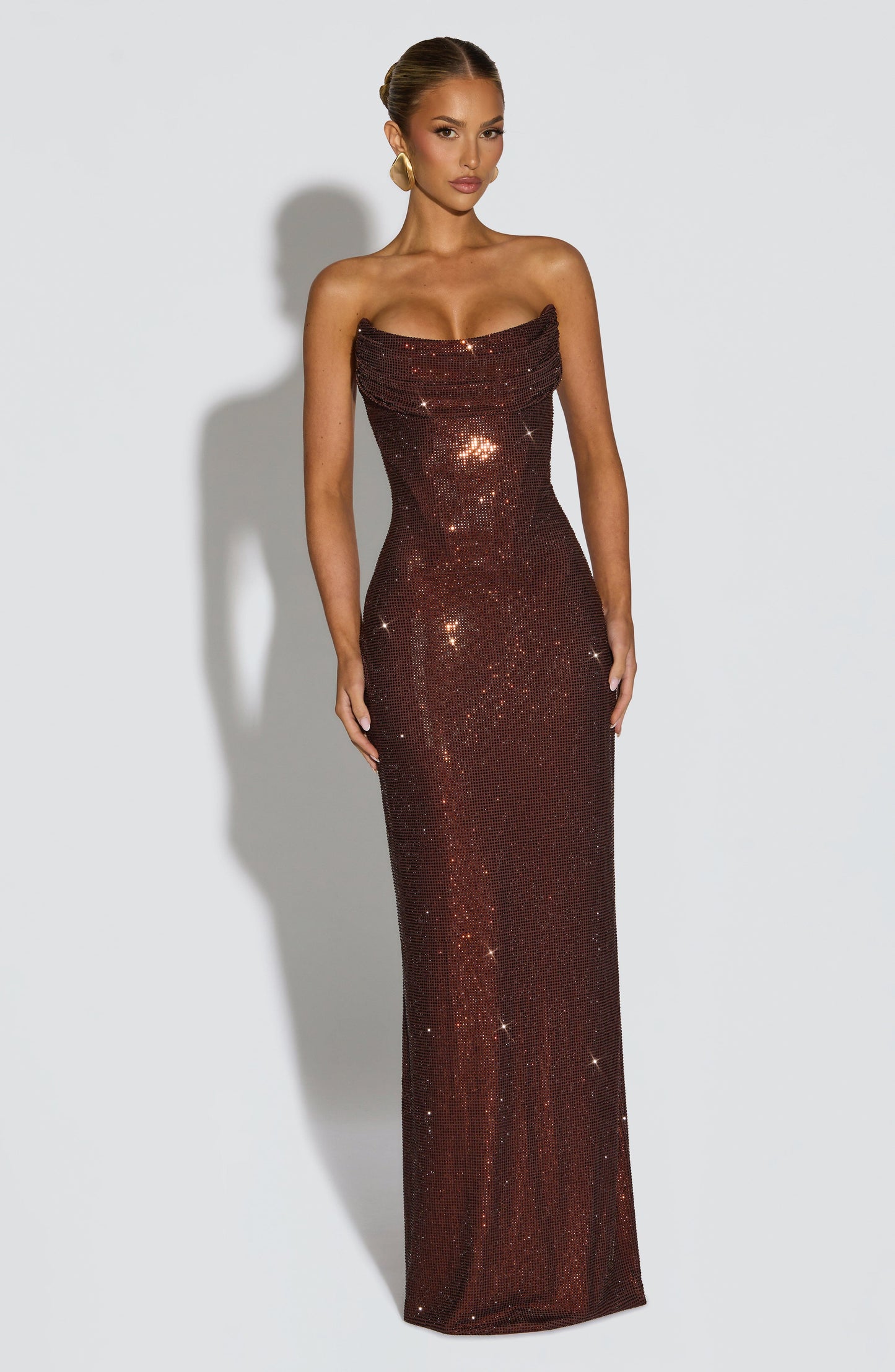 Mirabella Maxi Dress Plum Brown