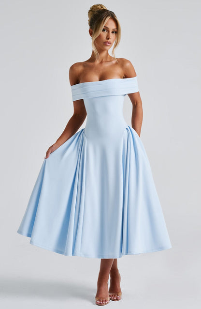 Miranda Midi Dress Blue