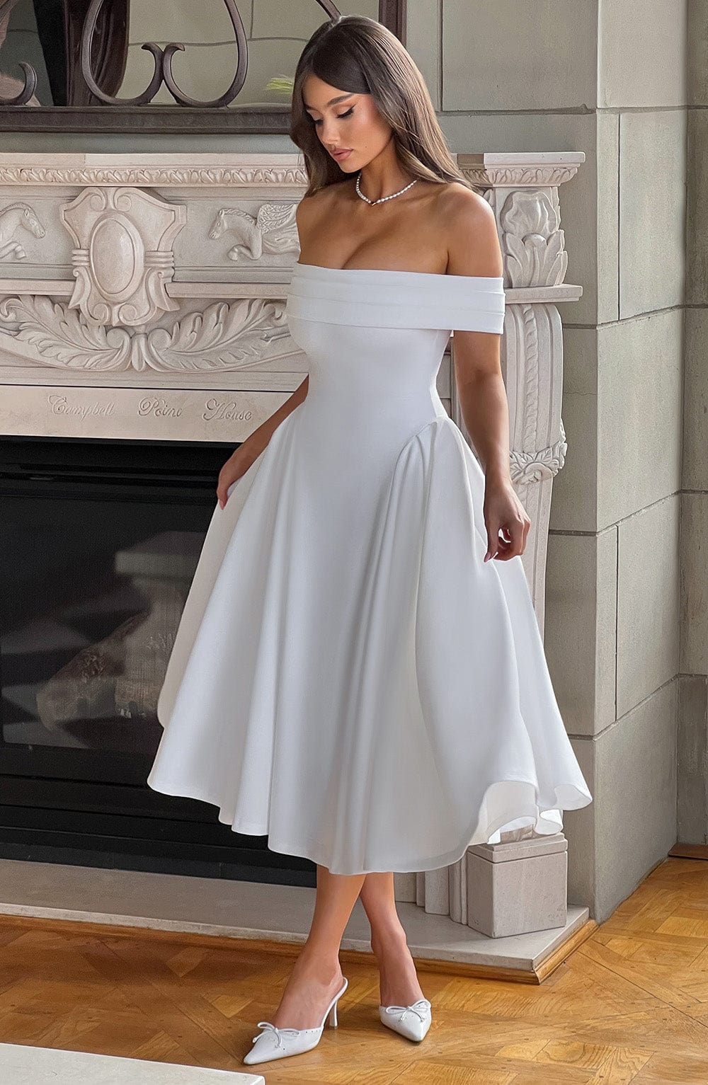 Miranda Midi Dress Ivory
