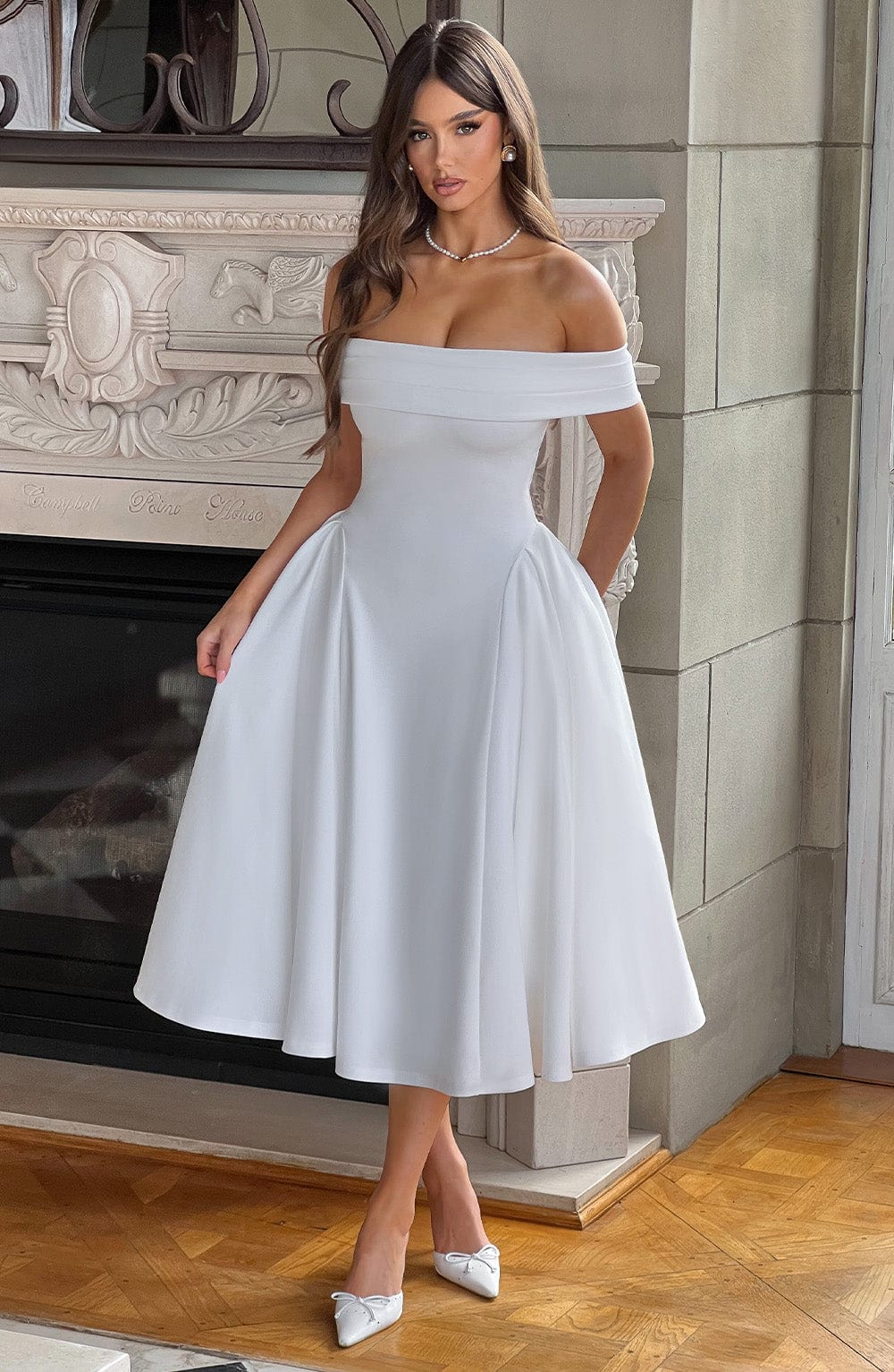 Miranda Midi Dress Ivory