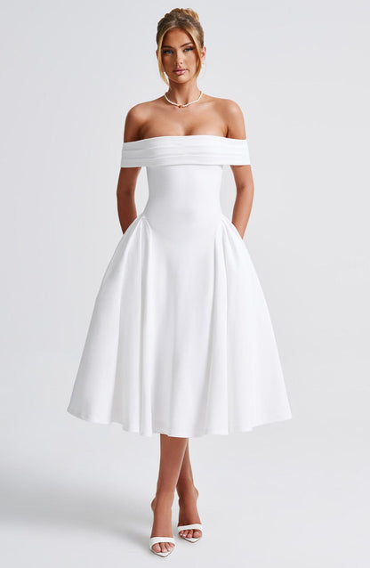 Miranda Midi Dress Ivory