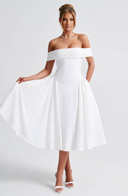 Miranda Midi Dress Ivory