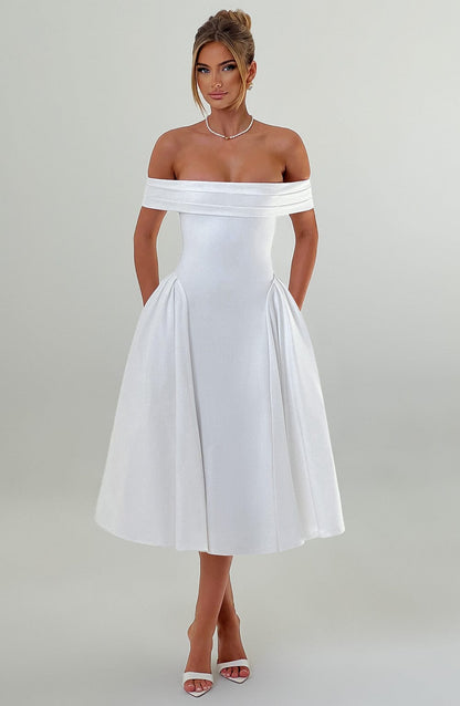 Miranda Midi Dress Ivory